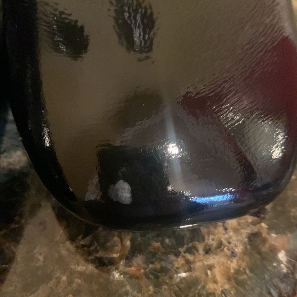 Kate Spade black patent leather booties with silver heel detailing - Picture 6 of 6